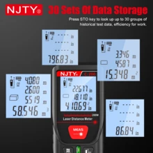 Medidor de Distancia Láser Digital de 200M, Herramienta de Medición Láser de Alta Precisión con Pantalla LCD Retroiluminada, Medición de Distancia, Área y Volumen, Modo Pitagórico, Almacenamiento de Datos, Dispositivo de Medición Portátil para Construcción y Renovación del Hogar - A - Ver 6