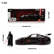 Simba Disney Jada Toys 1:24 Darth Vader Alloy Model Car, With Mandalorian Figure, Metal Collectible Vehicle, Display Model, Birthday Gift - Multicolor - View 10
