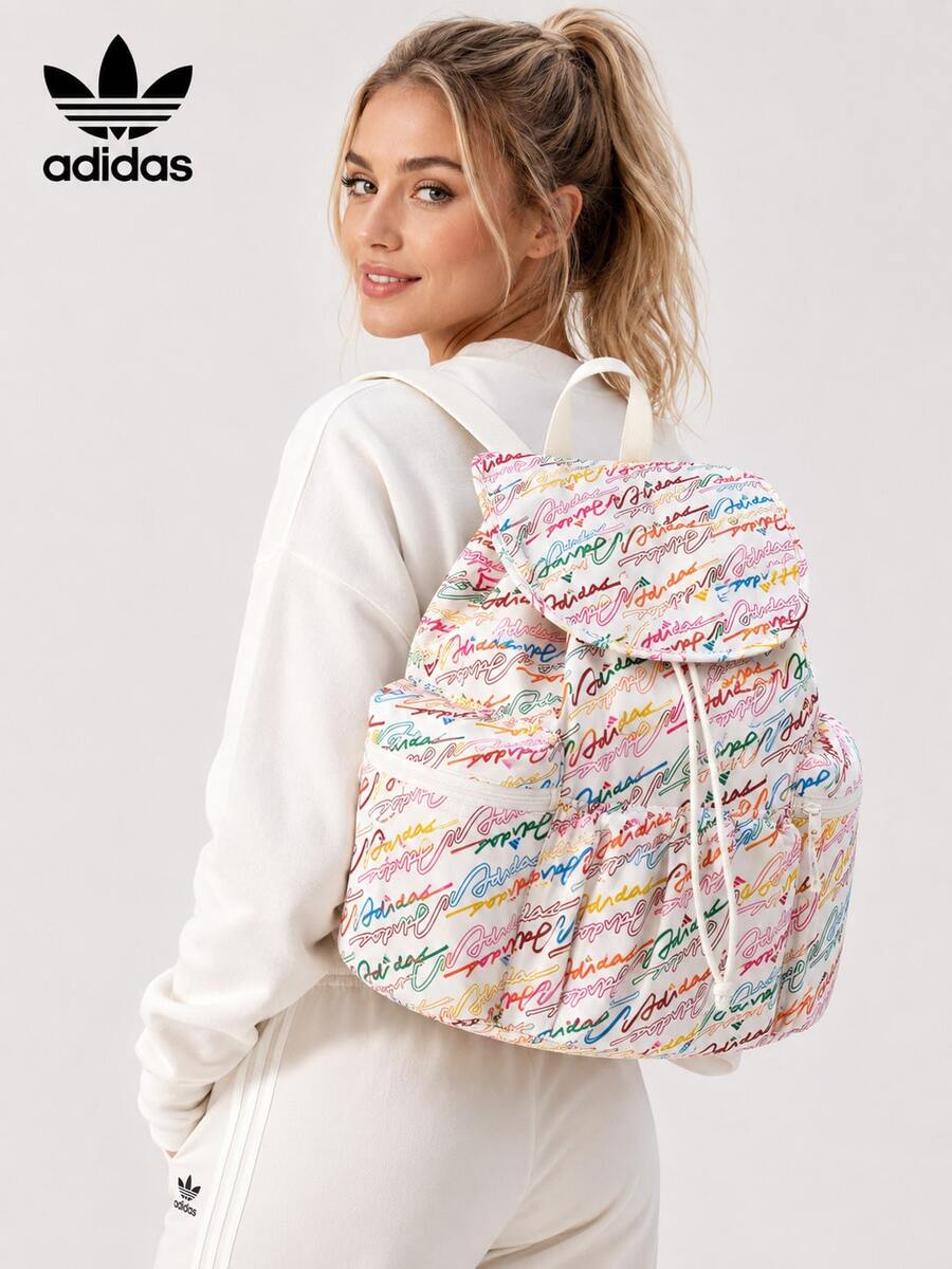 Adidas New CLSC BOS 3S Unisex Large-Capacity Minimalist Backpack With Three Stripes. Dimensions: Approximately 35*44.5*15cm. - Multicolor - View 1