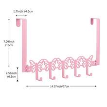 Móc treo kim loại hình nơ màu hồng treo cửa, giá treo khăn hình nơ thanh lịch, trang trí phòng dễ thương, phù hợp cho phòng ngủ nữ, tủ, phòng khách, phòng tắm và phòng ngủ, tiết kiệm không gian và đa năng - Móc treo - Xem 18