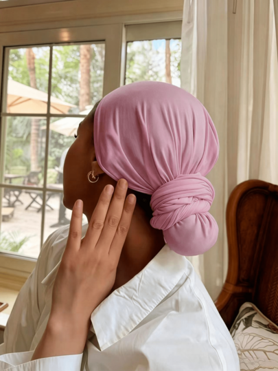 1pc Women's Solid Color Elegant Headscarf, Non-Slip Breathable Soft Fabric, Multiple Wearing Styles, Suitable For Daily, Yoga, Outdoor Activities, All Seasons