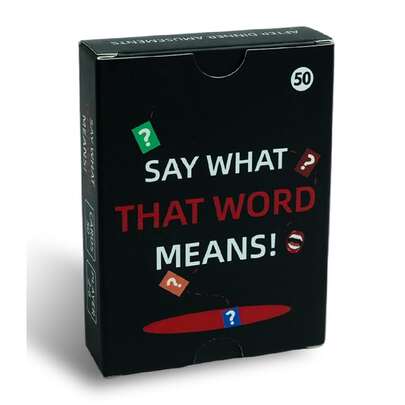 50pcs Say What That Word Means! Game Cards, High-Quality Party Game Cards For Friends Gathering, Multi-Player Team Game To Promote Friendship, Diverse Content, Perfect Classic Card Gift For Holiday Party