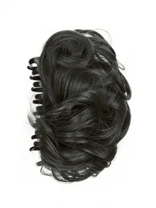 6 Inch Hair Clip-In Bun Wig, Curly Style, Decorated With Dragon Bone And Dragon Claw School - Multicolor - View 13