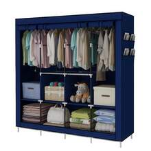 Foldable Wardrobe Closet For Organizing Clothes With Zipper - 165x45x165 藍色 - 查看 3