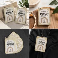 UMRAH Dua Card Gift Set, Religious Memorial Prayer Card, Portable Hanging Card For Party Favors & Friends Gift - View 2