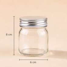 Thank You Glass Jars, PACKS OF 3,6 AND 12 PZS. Clear Glass Jar, With Silver Screw Lid, Thank You Card And Decorative Bow, Memory Jar, Jars For Sweets, Chocolates. Gift Jars, Souvenirs... - 3 chiếc - Xem 5