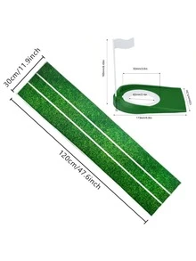 1 Set Of Golf Putting Practice Mats, Perfect For Indoor Golf Training And Fun. Durable And . Makes A Great Holiday Gift (Teacher's Day, Valentine's Day, Halloween, Christmas, Thanksgiving, Back-To-School Season). - Black - View 9
