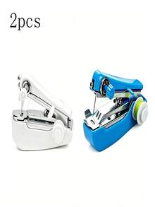 Portable Manual Sewing Machine With Threading System - Handheld, Compact, Lightweight, No Electricity Required, White With Black Base And Blue Panel - Easy To Use, Suitable For Home, Travel, Crafts, Tailoring - Ideal For Beginners And Experts, Durable And Precise Stitching, Suitable For Fabric Mending And DIY Projects, Includes Threading Tool, Meets Mobile Sewing And Knitting Needs, Sewing Machine Accessories, Mini Handheld Sewing Machine, Portable Sewing, Sewing Supplies - Manual Sewing Machine - View 21