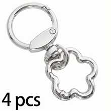 2pcs/4pcs/6pcs/10pcs Zinc Alloy Spring Clasps, Plum Blossom Spring Rings, Metal Open Spring Rings, Buckles For Phone Bags, Keychains, Hooks, Halloween - Multicolor - View 9