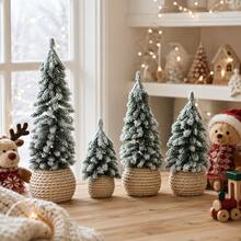 Miniature Realistic Nordic Style Christmas Tree | Holiday Desktop Decoration | Fluffy & Lifelike | Winter Snowy Scene Ornament | Enhance Festive Atmosphere, Living Room Decor, Christmas Decoration - Multicolor - View 8