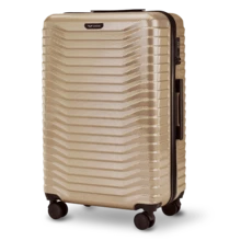 W WINGS PC 100% Polycarbonate | Hard Shell Case | Travel Suitcase 20", 24", 28" Or Luggage Set | TSA Lock, Telescopic Handle, 360° 4 Spinner Wheels CHAMPAGNE - Champagne - View 11