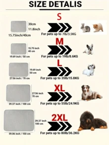 PETSIN 加大码宠物猫狗降温垫 | 5 种尺寸可选 | 透气网布 | 夏季宠物降温垫 | 冰丝宠物降温垫 | 适用于床和沙发 - 彩色 - 查看 3
