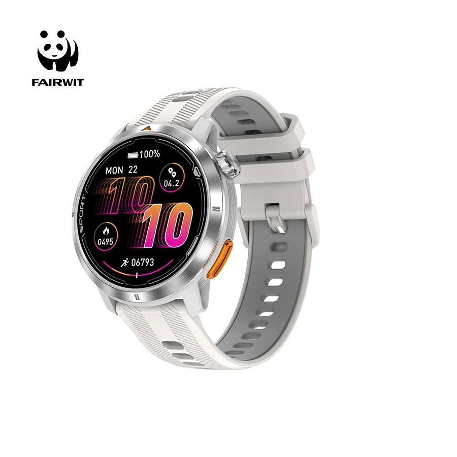 PANDA G9 Multifunction Smartwatch, Silicone Strap, 1.32'' AMOLED High-Definition Screen, GPS Positioning Sports Watch, Supports Multiple Languages, Multiple Sports Functions, Compatible With IOS / Android Systems, 2Gb Memory, 5ATM Waterproof For Swimming, Can Connect To TWS Earphones, Bluetooth Calling, Message Notifications, Bluetooth Calling, Remote Music, Remote Photography