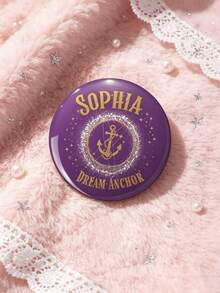 1個/6個 4.4cm/1.73in KATSEYE 成員姓名與Logo徽章，亮片背景Logo徽章包含 Sophia、Yoonchae、Megan、Daniela、Manon 和 Lara，復古風格衣物包包背包裝飾胸針，送給 KATSEYE 粉絲的完美禮物 - 彩色 - 查看 2