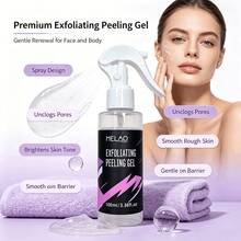 MELAO 100ml/3.38fl.Oz Exfoliating Gel Spray, Gently Removes Dead Skin, Removes Rough Texture, Smooths Dull And Dry Skin On Face And Body - 100ml - View 5