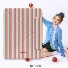 GIIPPA 1個彩色條紋Y型摺疊磁吸平板保護殼，PU皮革外層配硬壓克力防彎曲背板，無筆槽，多角度支撐，自動休眠/喚醒，辦公與日常使用，適用於iPad Mini 6/7、Air 2/3/4/5/11/13" (M2/M3 2024-2025)、5/6/7/8/9/10/11代、Pro 10.5/11/12.9" (2017-2025)，夏季，保護殼，11 A16 保護殼，保護套 - 多色1 - 查看 8