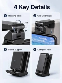 Multifunctional Foldable Phone Stand, Phone Accessory, Supports 360-Degree Rotation, Anti-Slip Design, Suitable For Travelers, Back-To-School Students And Flight Passengers - Multicolor - View 5
