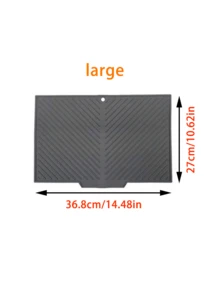 1 tấm lót thoát nước và làm khô, thảm silicon chống trượt cho nhà bếp có rãnh thoát nước, thảm chịu nhiệt, thảm bàn ăn, thảm bàn làm việc, thảm lót bồn rửa chén, thảm làm khô nhanh phù hợp cho nồi và chén đĩa, thảm bảo vệ mặt bàn bếp chịu lực cao. - Nhiều màu - Xem 16