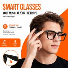 SENBONO New AI Translation Smart Audio Glasses, Hall Sensor One-Click Start, Flexible Frame, More Comfortable Wear, Supports Wireless Calls, Music Playback, Hands-Free Phone, Camera Control, Voice Wake-Up, Unisex Fashion Smart Glasses - View 2
