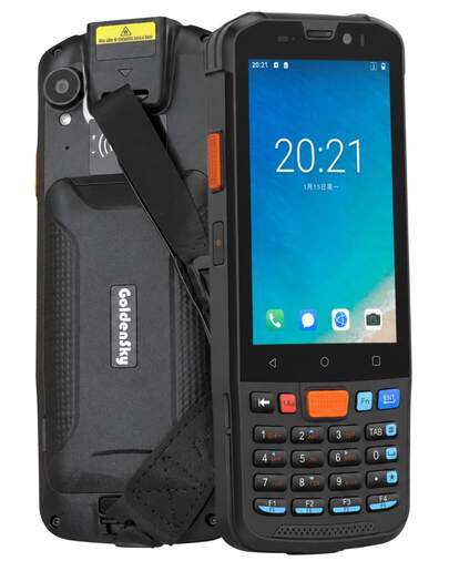 Coletor De Dados PDA Android 14 Q500 GoldenSky Scanner Leitor Código de Barras 2D 4G NFC