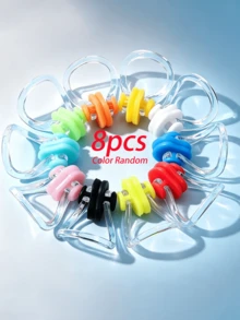 Swimming Nose Clips 8 Pack Soft Silicone Waterproof Anti Slip Nose Plugs For Swimming Pool Training Water Sports(Colors Are Sent Randomly) - Multicolor - View 7