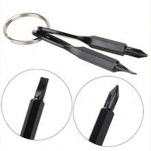 Portable Screwdriver And Flathead Screwdriver Keychain Set - Camping Accessories, Multi-Function Mini Pocket Repair Tool, Gadget, Car Accessory, Bag Charm, School Gothic Y2K Christmas Gift, Outdoor EDC Multi-Tool - Screwdriver - View 4