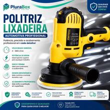 Politriz Lixadeira Automotiva Profissional 127V Máquina de Polir Multiuso Automotivo Carro Moto resistente Profissional - 127V - Visão 5