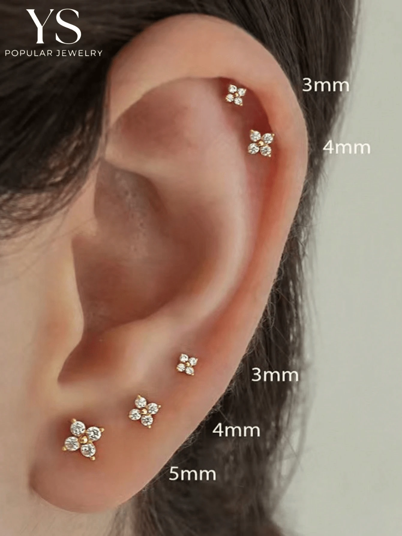 6pcs/Set Fashionable Ear Stud Earrings, High-Quality Jewelry, Multi-Piercing Ear Cuff Accessories, Suitable For All Seasons