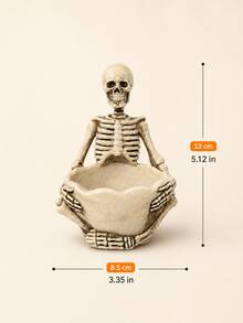 Gothic Skeleton Trinket Bowl, Skull Jewelry Holder, Key Tray, Coin Dish, Earbud Storage Organizer, Dark Academia Room Decor For Home Office - Multicolor - View 11