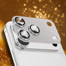 CASECOPS 1PC Silver, AR Camera Lens Screen Protector For Smartphone. Compatible With Iphone 17 Pro Max/17 Pro. Sapphire Tempered Glass Lens Cover With Aluminum Alloy Metal Plate, 99% High Transparency, HD Clear Photo Quality, Anti-Glare Night Shooting, Scratch Resistant, Shockproof, Case Friendly, Easy Installation, Full Camera Protection, One-Piece Rear Lens Guard - Silver - View 2