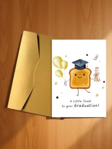1pc Graduation Greeting Card "Cheers To Your Graduation", Congratulations Card, Graduation Gift Card, Cute Graduation Card - Multicolor - View 19