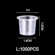 POSEIDON 1000pcs Disposable Tattoo Ink Cups Without Base, Multiple Sizes S/M/L Available, Transparent Plastic Pigment Containers, Stackable Design, Prevents Color Mixing, Tattoo Supplies - View 7