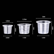 POSEIDON 1000pcs Disposable Tattoo Ink Cups Without Base, Multiple Sizes S/M/L Available, Transparent Plastic Pigment Containers, Stackable Design, Prevents Color Mixing, Tattoo Supplies - View 2