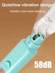 PETSIN 1个大功率电动宠物指甲磨，适用于各种体型的猫狗，电动宠物指甲磨，超静音，舒适且对爪子友好，适用于猫、狗和小动物的美容和指甲护理，不含电池 - 彩色 - 查看 9
