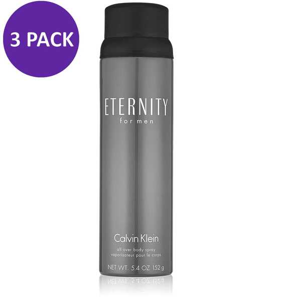 Eternity Body Spray For Men By Calvin Klein 5.4 Oz (3 PACK)