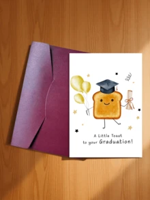 1pc Graduation Greeting Card "Cheers To Your Graduation", Congratulations Card, Graduation Gift Card, Cute Graduation Card - Multicolor - View 18