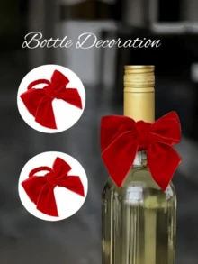 4pcs/6pcs/12pcs Bow Napkin Rings, Velvet Fabric Holiday Napkin Buckles, Gold Red Green Napkin Rings, Simple Napkin Rings, Hotel Table Setting Bow Tableware Napkin Buckles, Wedding Table Napkin Rings, Suitable For Various Occasions, Women's Gatherings, Fashionable Elegant Weddings And Various Parties - Multicolor - View 6