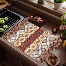 1pc, Drying Mat, Colorful Round Candle Drainage Mat, Plate-Style Drying Mat For Kitchen Countertop Decoration, Drainage Mat, Plate-Style Drainage Mat, Universal Kitchen Drainage Mat, Kitchen Accessories. - Multicolor - View 27