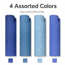 4pcs 4-Color Embossed Solid Color Wrapping Paper, Premium Cool Tone Blue Series Wrapping Paper, 44.5*76.2cm (17.5*30 Inches), 120g Thickened Matte Premium Gift Wrapping Paper, Suitable For DIY Bouquets, Gift Boxes, Birthdays, Weddings, Parties, And Holiday Wrapping - SY-aBCD - View 10