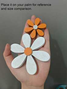 2pcs Wooden Daisy Desktop Decor Set, Pastoral Spring Style, Designed For Interior Decor, Suitable For Desk Or Coffee Table, Exquisite Floral Design Creates Fresh Seasonal Atmosphere - Two-piece Set - View 4