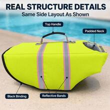1pc Pet High Buoyancy Adjustable Reflective Life Jacket/Swimming Dog Vest/Rescue Handle/Tear-Resistant Material/Night Reflective/With Leash Attachment/Adjustable Belly/Suitable For Beach Play/Boating/Excellent Buoyancy/Fits Small, Medium And Large Dogs - Yellow - View 17