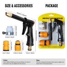 Multifunctional Car Washing Tool: Heavy-Duty, Adjustable High-Pressure Hose Nozzle And Portable High-Pressure Spray Gun With Enhanced Water Flow-Suitable For Cleaning Vehicles, Patios, Gardens, And Driveways. - View 8