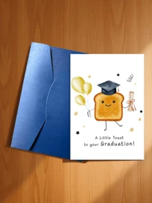 1pc Graduation Greeting Card "Cheers To Your Graduation", Congratulations Card, Graduation Gift Card, Cute Graduation Card - Multicolor - View 16