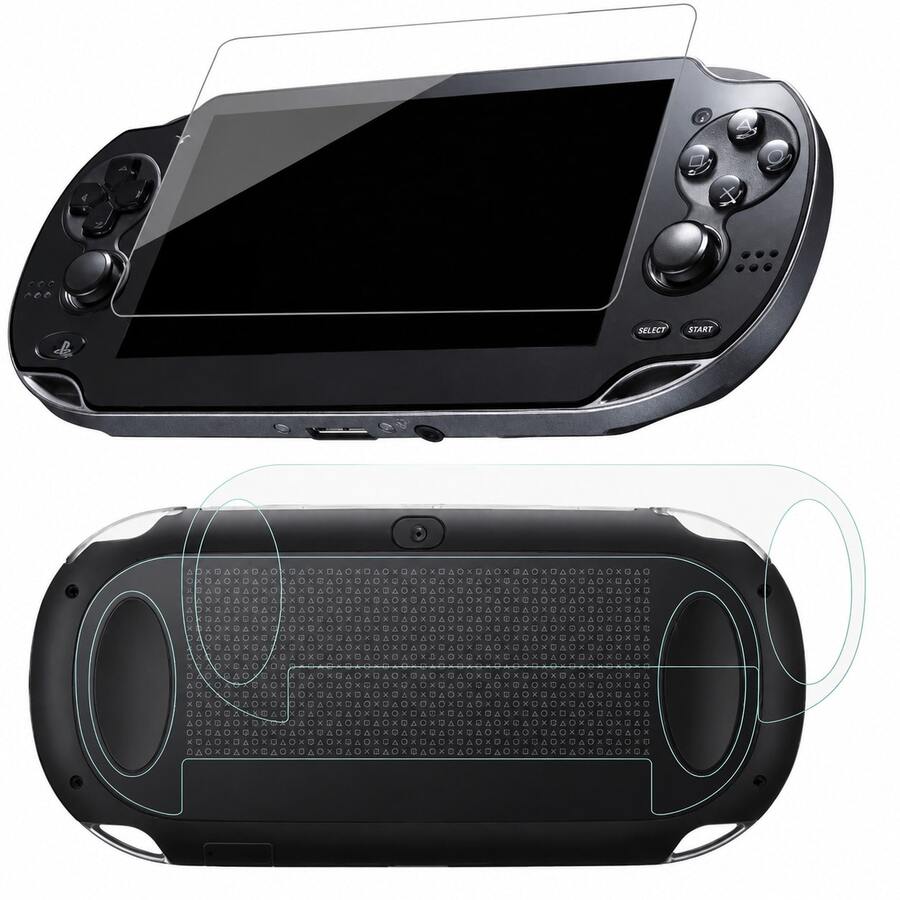 1Pack Screen Protector For PS PSV 1000 Front Tempered Glass +Back Clear Full Protective Film For PSV 2000 Handheld Bubble Free Easy Install Scratch Resistant Full Coverage Protective Film For Retro Gaming Handheld - View 1