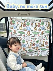 Car-Specific Baby Sunshade Curtain, Effectively Blocks Harsh Glare, Creates A Quiet And Soft Riding Environment, Protects Baby's Eyes From Direct Sunlight - Multicolor - View 3
