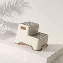 Compact Two-Step Stool With Reinforced Structure And Non-Slip Base Edging - Multicolor - View 8