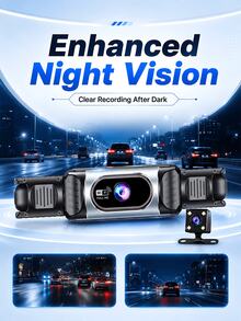 4-Channel 360° Dash Cam, Front/Rear/Left/Right View, 3.16" Screen, Built-In Night Vision, Sensitive Motion Detection Recording, Parking Monitoring, Reverse Assist,  - Dash Cam - View 4