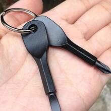 Portable Screwdriver And Flathead Screwdriver Keychain Set - Camping Accessories, Multi-Function Mini Pocket Repair Tool, Gadget, Car Accessory, Bag Charm, School Gothic Y2K Christmas Gift, Outdoor EDC Multi-Tool - Screwdriver - View 3