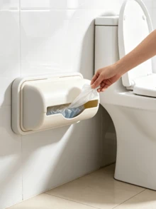 1pc/3pcs Detachable Trash Bag Dispenser, Wall-Mounted Plastic Bag Storage Rack, Suitable For Kitchen And Bathroom, No-Drill Installation Trash Bag Holder - Multicolor - View 7
