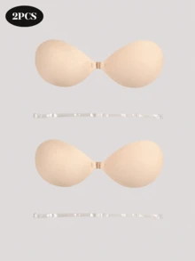 1/2 pezzi Nuovo reggiseno senza spalline senza cuciture push-up, con spalline regolabili, reggiseno invisibile, adatto per abito da sposa, top senza spalline e abito senza schienale - Multicolore - Visualizzare 18